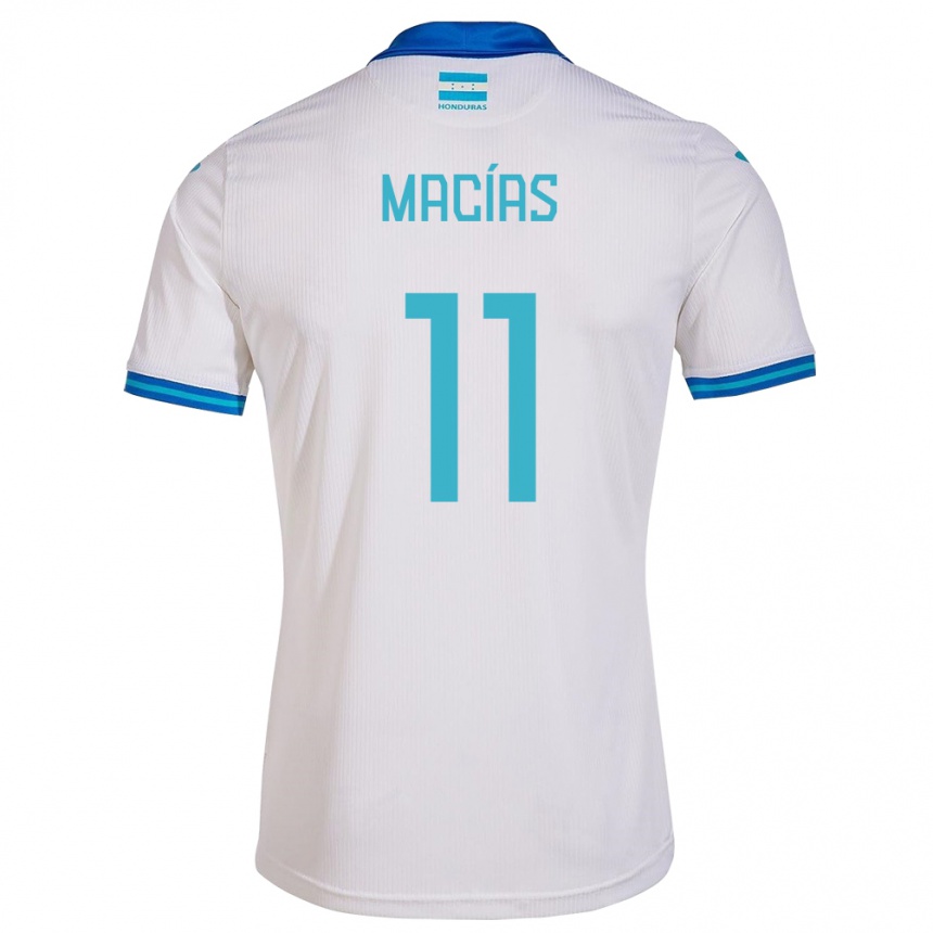 Vaikiškas Hondūras Jefryn Macías #11 Baltas Namų Marškinėliai 24-26 T-Shirt