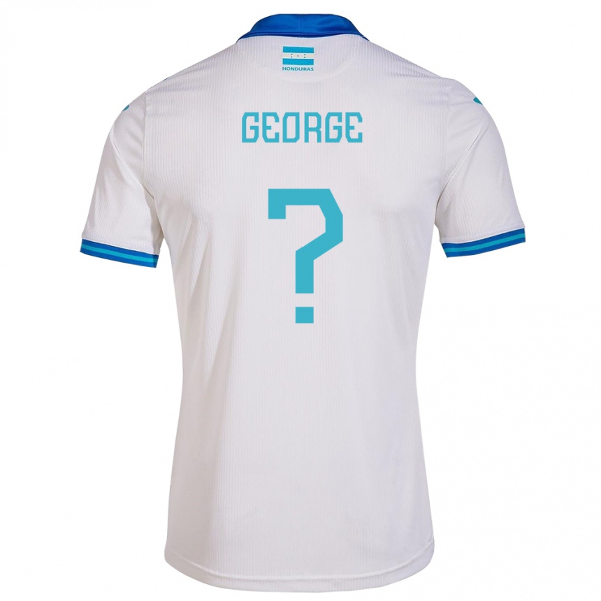 Vaikiškas Hondūras George Rodríguez #0 Baltas Namų Marškinėliai 24-26 T-Shirt