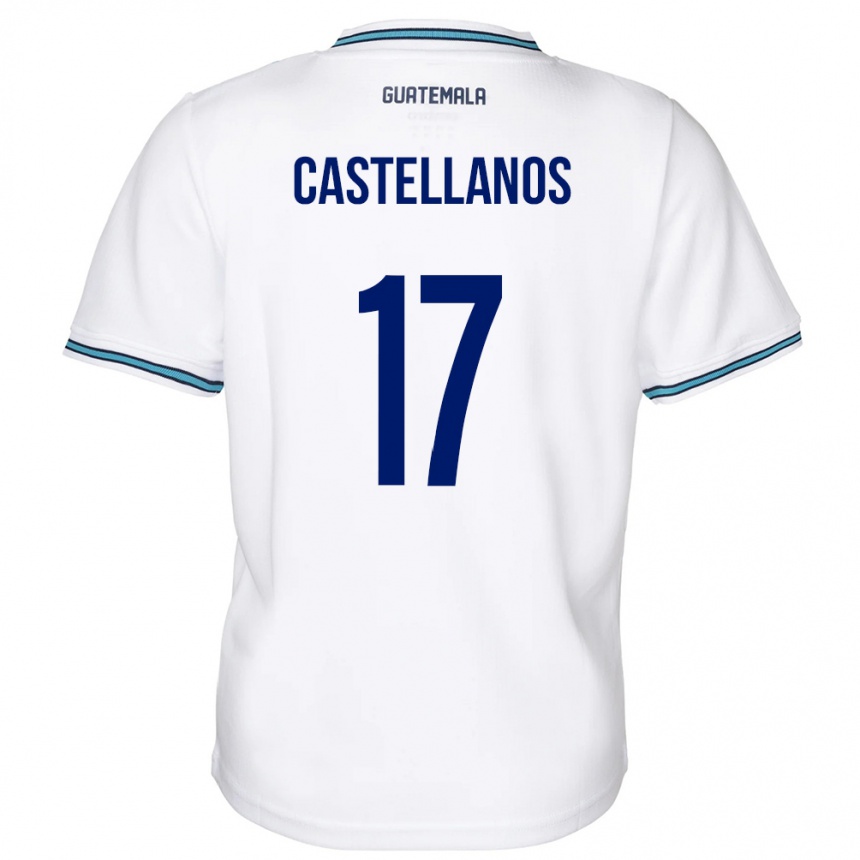 Vaikiškas Gvatemala Óscar Castellanos #17 Baltas Namų Marškinėliai 24-26 T-Shirt