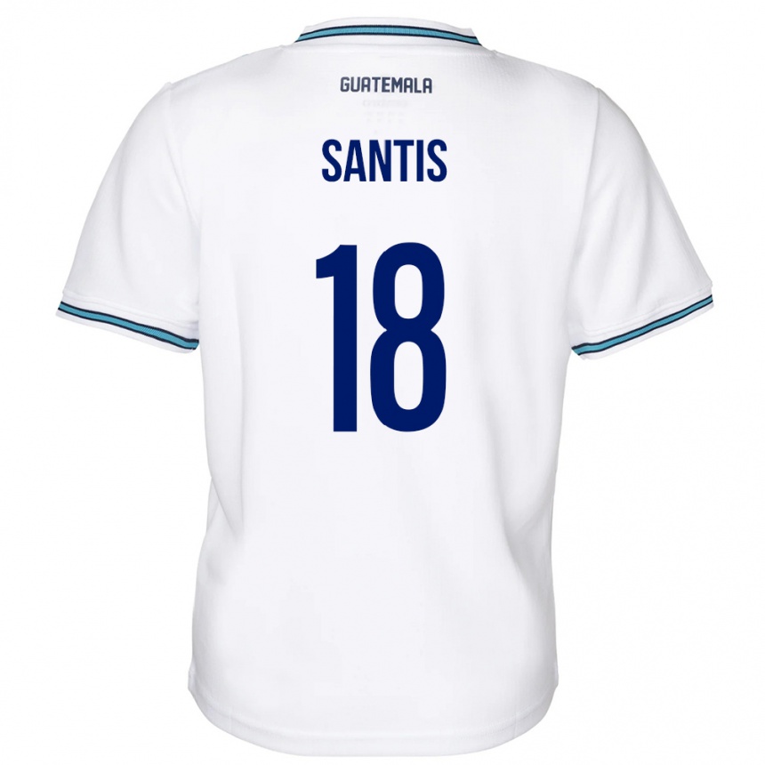 Vaikiškas Gvatemala Óscar Santis #18 Baltas Namų Marškinėliai 24-26 T-Shirt