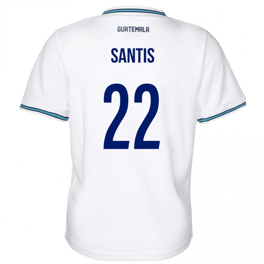 Vaikiškas Gvatemala Diego Santis #22 Baltas Namų Marškinėliai 24-26 T-Shirt