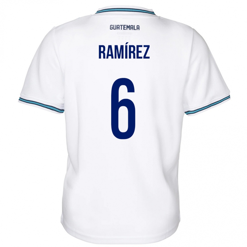 Vaikiškas Gvatemala Kevin Ramírez #6 Baltas Namų Marškinėliai 24-26 T-Shirt