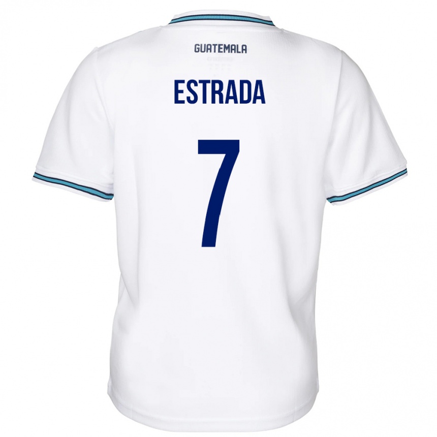 Vaikiškas Gvatemala Javier Estrada #7 Baltas Namų Marškinėliai 24-26 T-Shirt