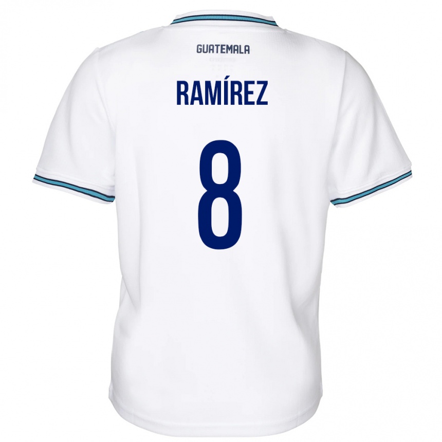 Vaikiškas Gvatemala Dennis Ramírez #8 Baltas Namų Marškinėliai 24-26 T-Shirt