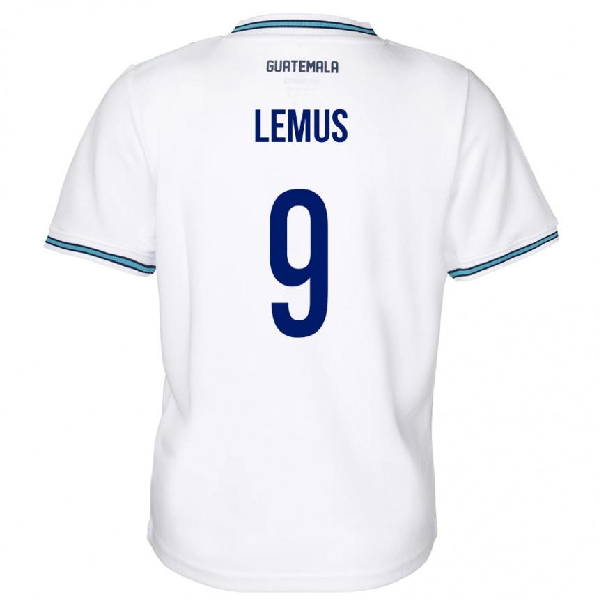 Vaikiškas Gvatemala Erick Lemus #9 Baltas Namų Marškinėliai 24-26 T-Shirt