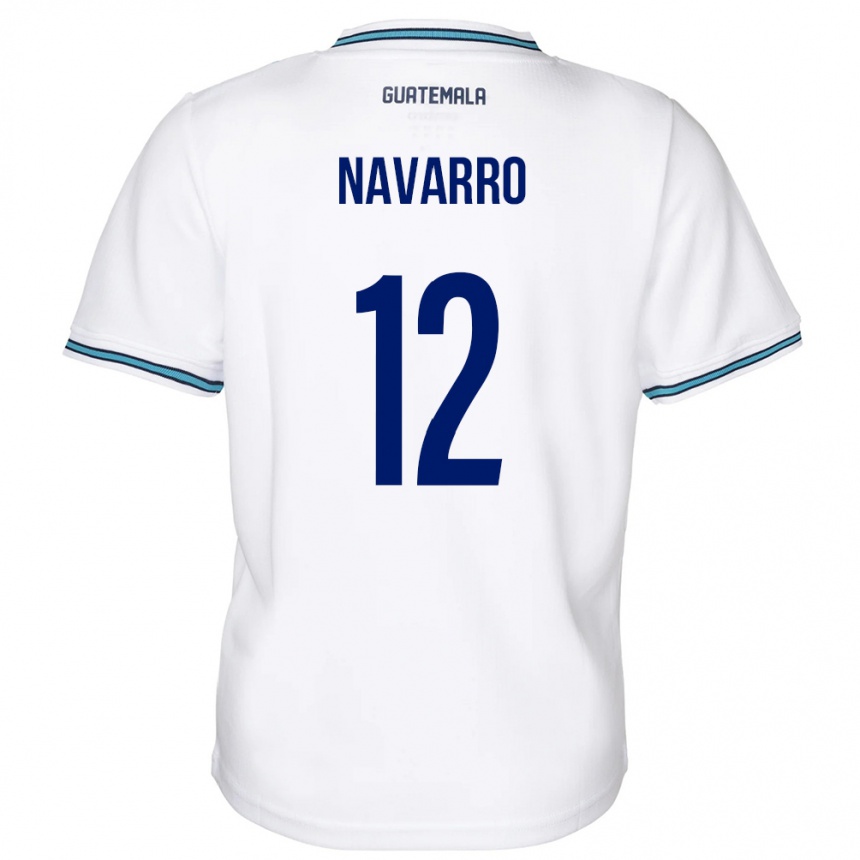 Vaikiškas Gvatemala Kenderson Navarro #12 Baltas Namų Marškinėliai 24-26 T-Shirt