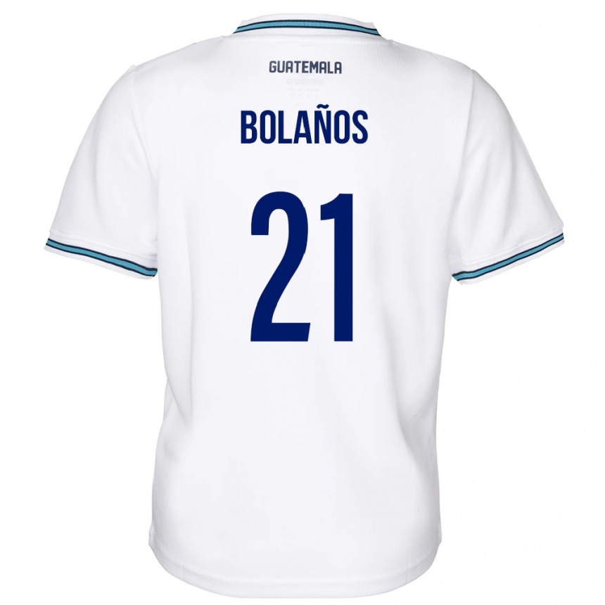 Vaikiškas Gvatemala Diego Bolaños #21 Baltas Namų Marškinėliai 24-26 T-Shirt