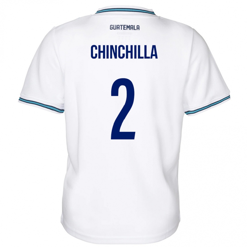 Vaikiškas Gvatemala Nicolás Chinchilla #2 Baltas Namų Marškinėliai 24-26 T-Shirt