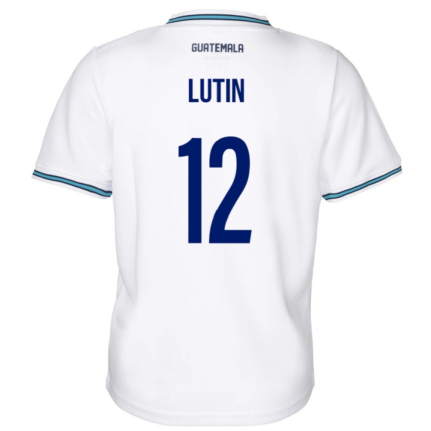 Vaikiškas Gvatemala John Lutin #12 Baltas Namų Marškinėliai 24-26 T-Shirt