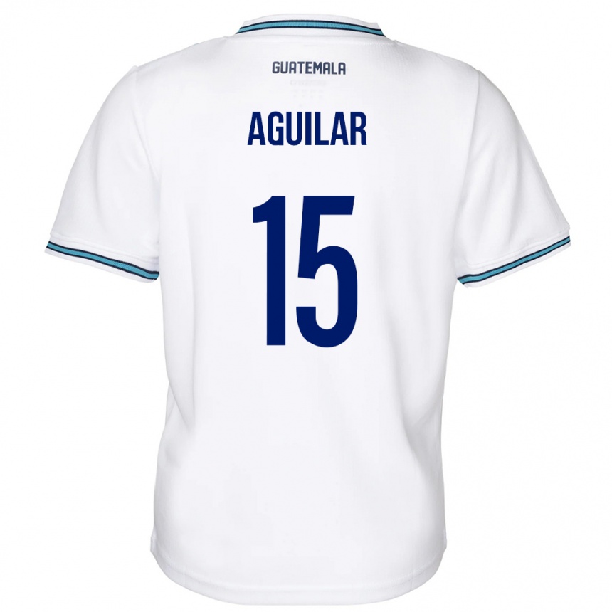 Vaikiškas Gvatemala Carlos Aguilar #15 Baltas Namų Marškinėliai 24-26 T-Shirt