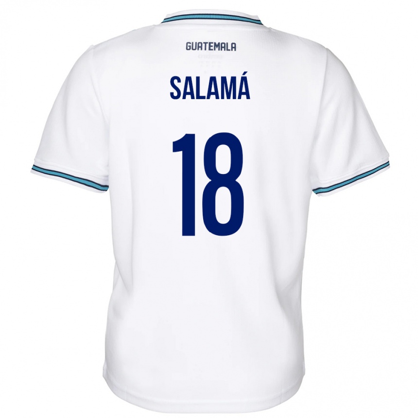 Vaikiškas Gvatemala Anthony Salamá #18 Baltas Namų Marškinėliai 24-26 T-Shirt