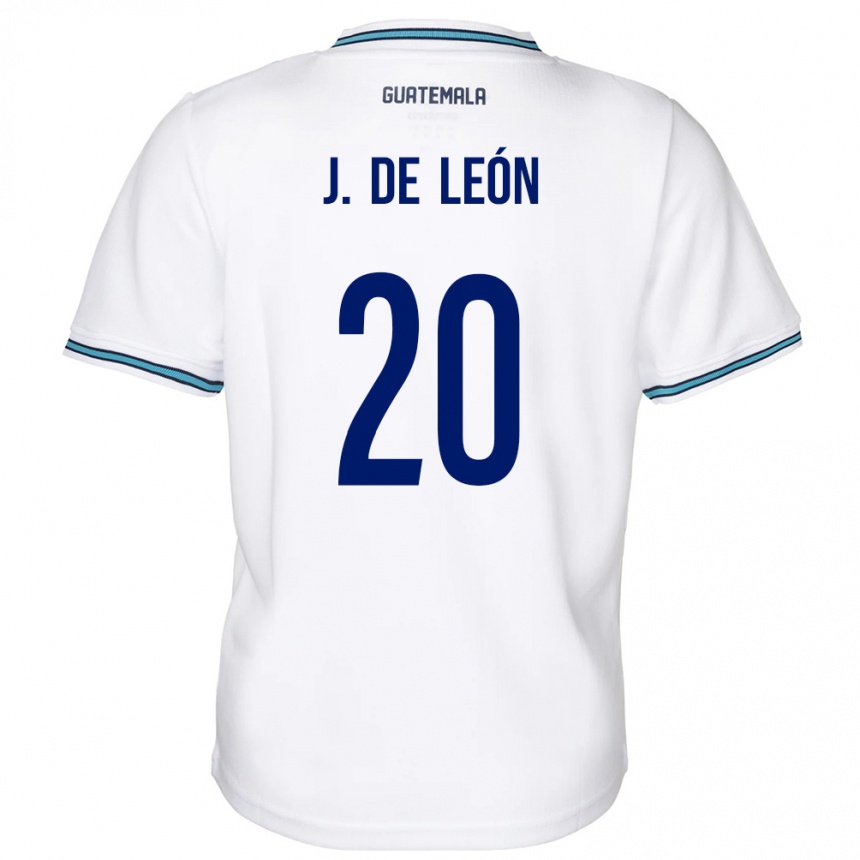 Vaikiškas Gvatemala Jorge De León #20 Baltas Namų Marškinėliai 24-26 T-Shirt