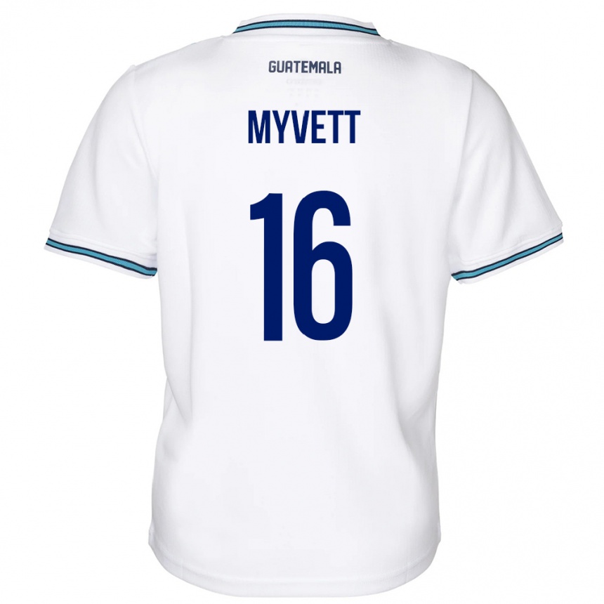 Vaikiškas Gvatemala Jemery Myvett #16 Baltas Namų Marškinėliai 24-26 T-Shirt