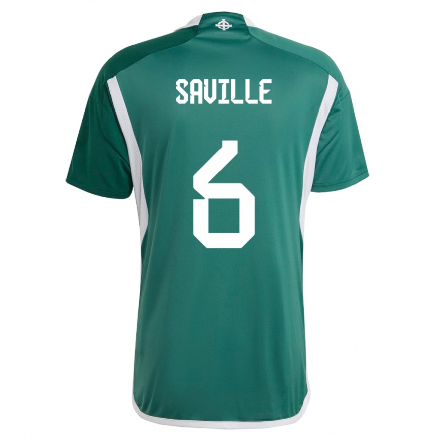 Vaikiškas Šiaurės Airija George Saville #6 Žalias Namų Marškinėliai 24-26 T-Shirt