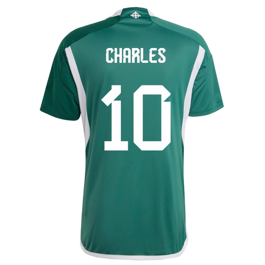 Vaikiškas Šiaurės Airija Dion Charles #10 Žalias Namų Marškinėliai 24-26 T-Shirt