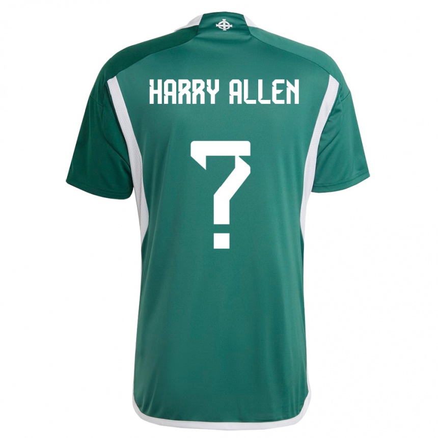 Vaikiškas Šiaurės Airija Harry Allen #0 Žalias Namų Marškinėliai 24-26 T-Shirt