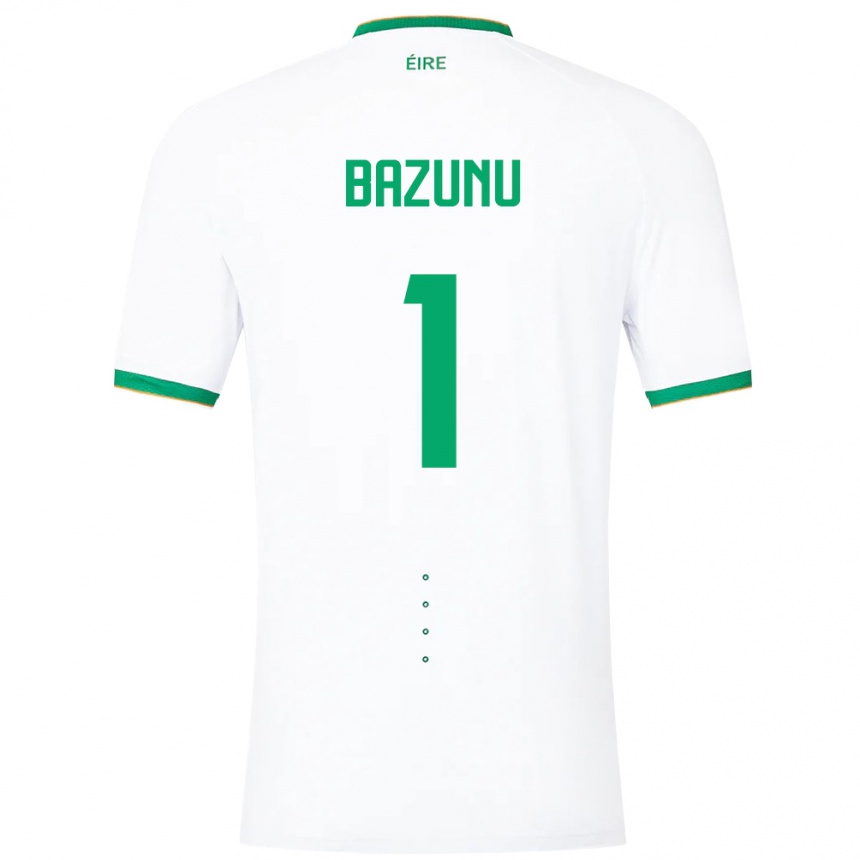 Vaikiškas Airijos Sala Gavin Bazunu #1 Baltas Išvykos Marškinėliai 24-26 T-Shirt