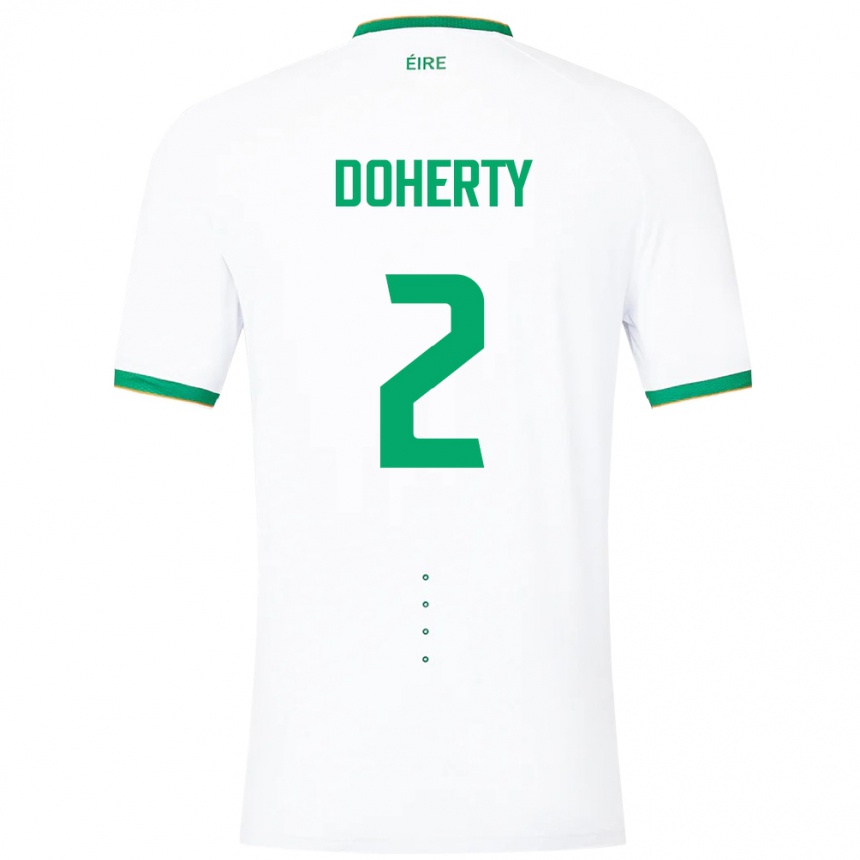 Vaikiškas Airijos Sala Matt Doherty #2 Baltas Išvykos Marškinėliai 24-26 T-Shirt