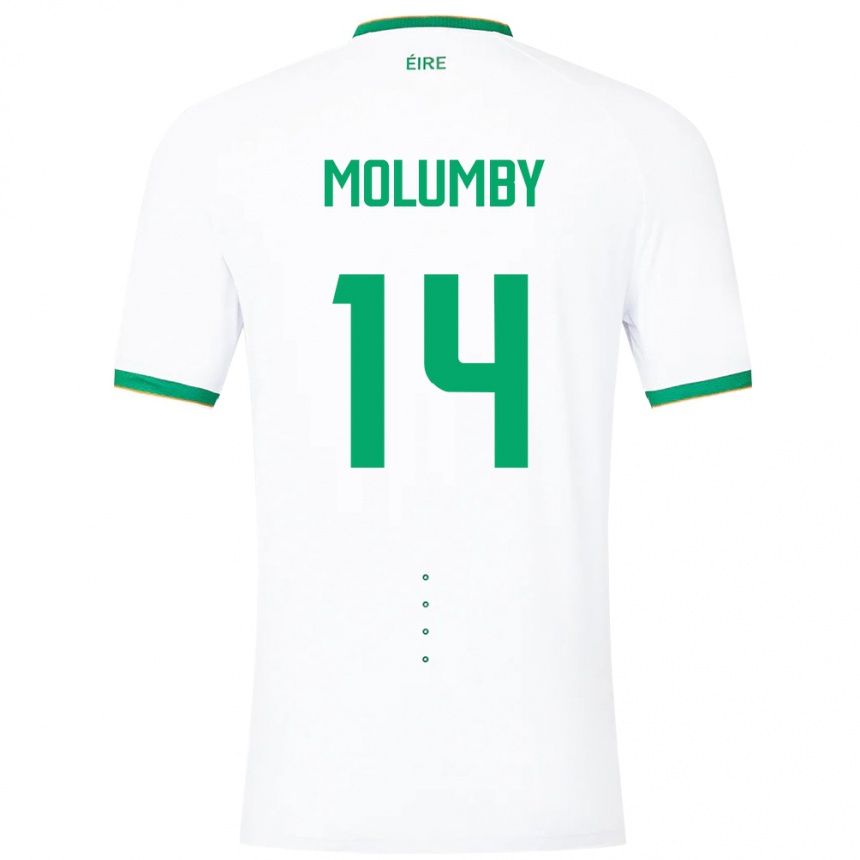 Vaikiškas Airijos Sala Jayson Molumby #14 Baltas Išvykos Marškinėliai 24-26 T-Shirt