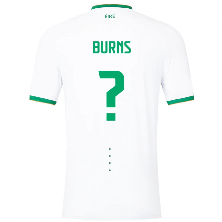 Vaikiškas Airijos Sala Darragh Burns #0 Baltas Išvykos Marškinėliai 24-26 T-Shirt