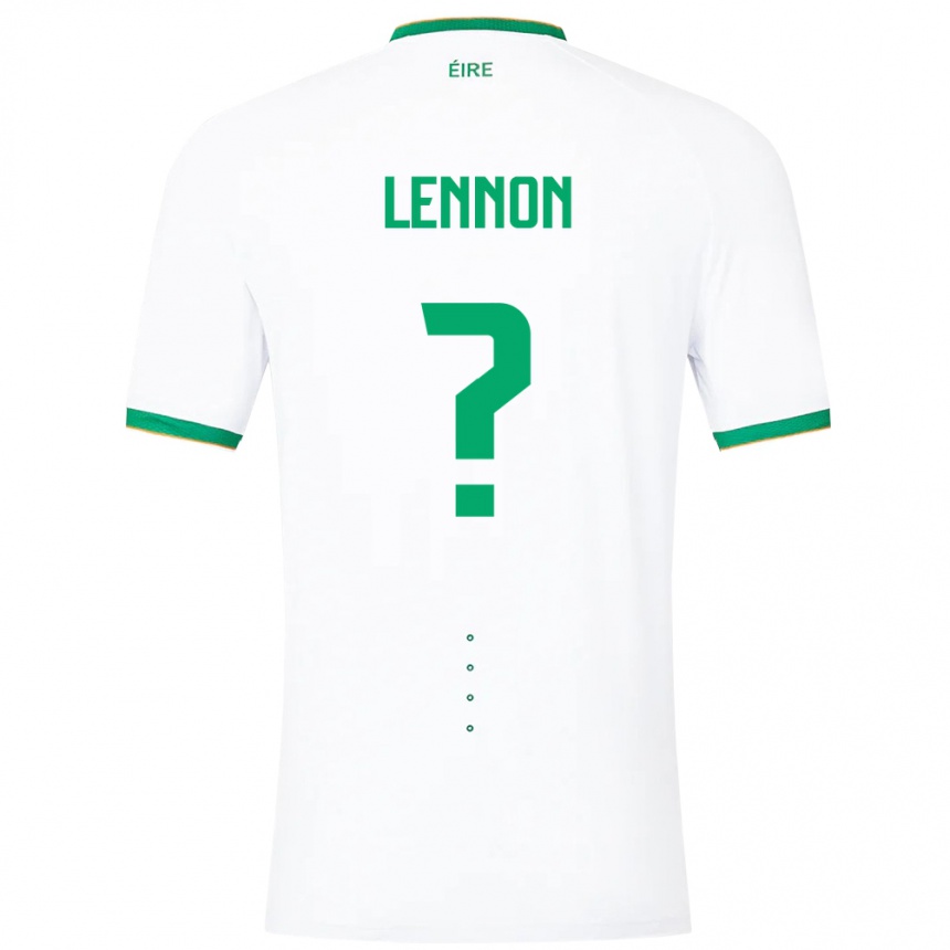 Vaikiškas Airijos Sala Adam Lennon #0 Baltas Išvykos Marškinėliai 24-26 T-Shirt