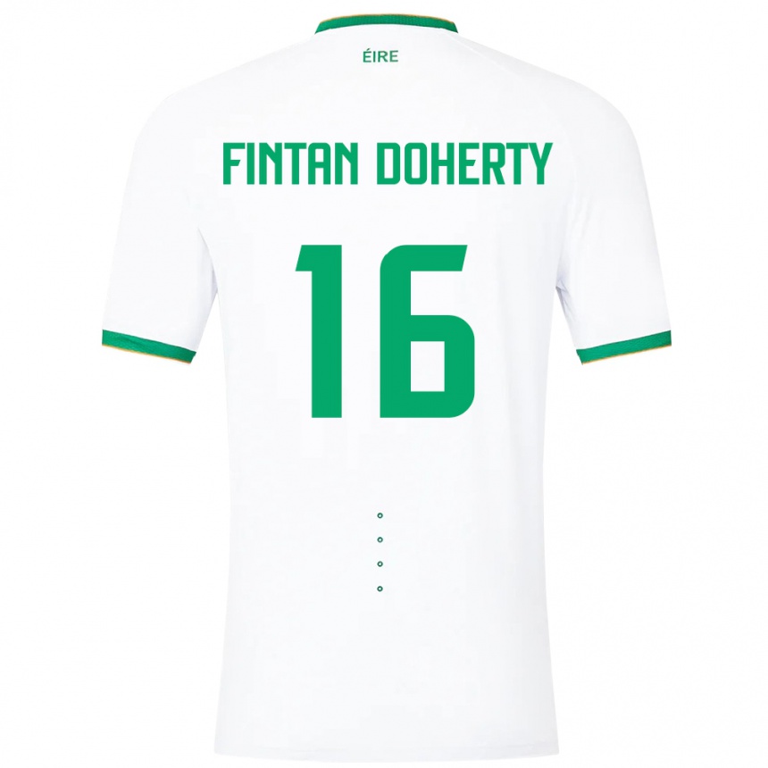 Vaikiškas Airijos Sala Fintan Doherty #16 Baltas Išvykos Marškinėliai 24-26 T-Shirt