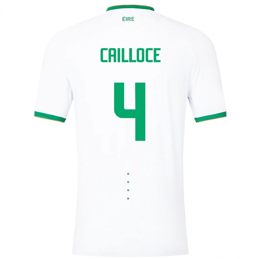 Vaikiškas Airijos Sala Luca Cailloce #4 Baltas Išvykos Marškinėliai 24-26 T-Shirt