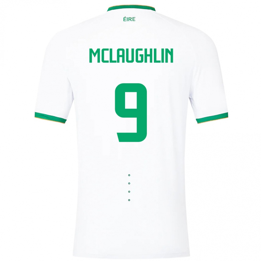 Vaikiškas Airijos Sala Erin Mclaughlin #9 Baltas Išvykos Marškinėliai 24-26 T-Shirt