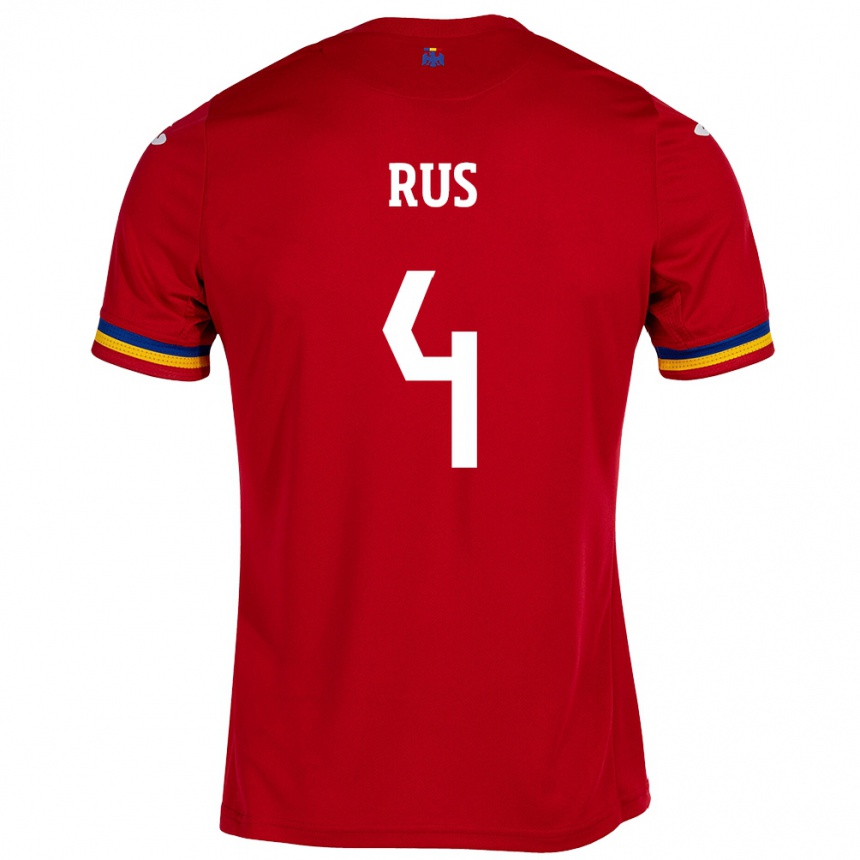 Vaikiškas Rumunija Adrian Rus #4 Raudona Išvykos Marškinėliai 24-26 T-Shirt