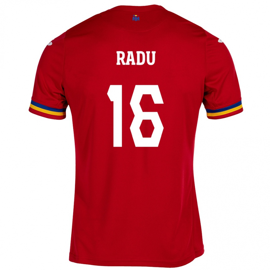 Vaikiškas Rumunija Andrei Radu #16 Raudona Išvykos Marškinėliai 24-26 T-Shirt