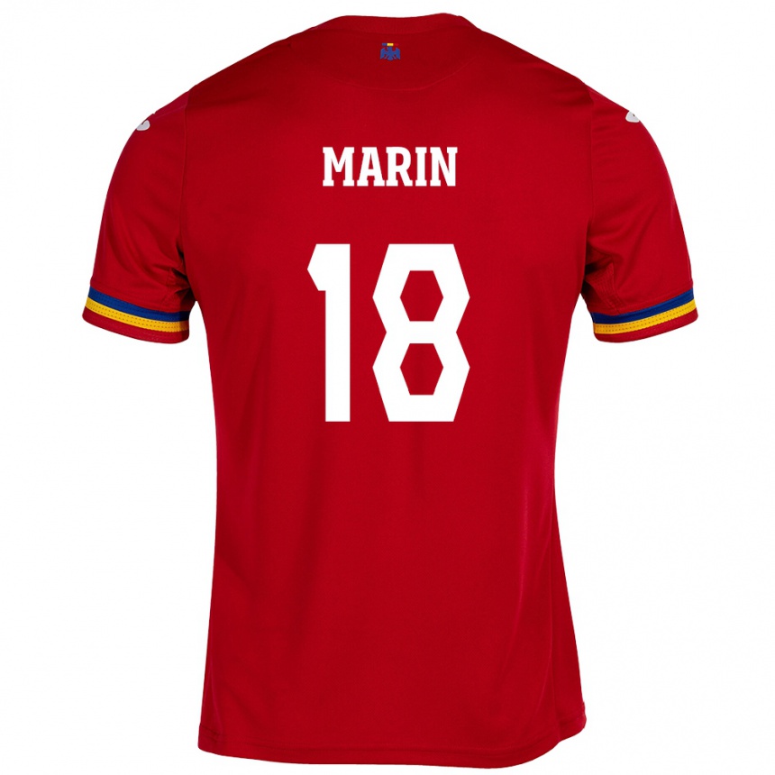 Vaikiškas Rumunija Răzvan Marin #18 Raudona Išvykos Marškinėliai 24-26 T-Shirt