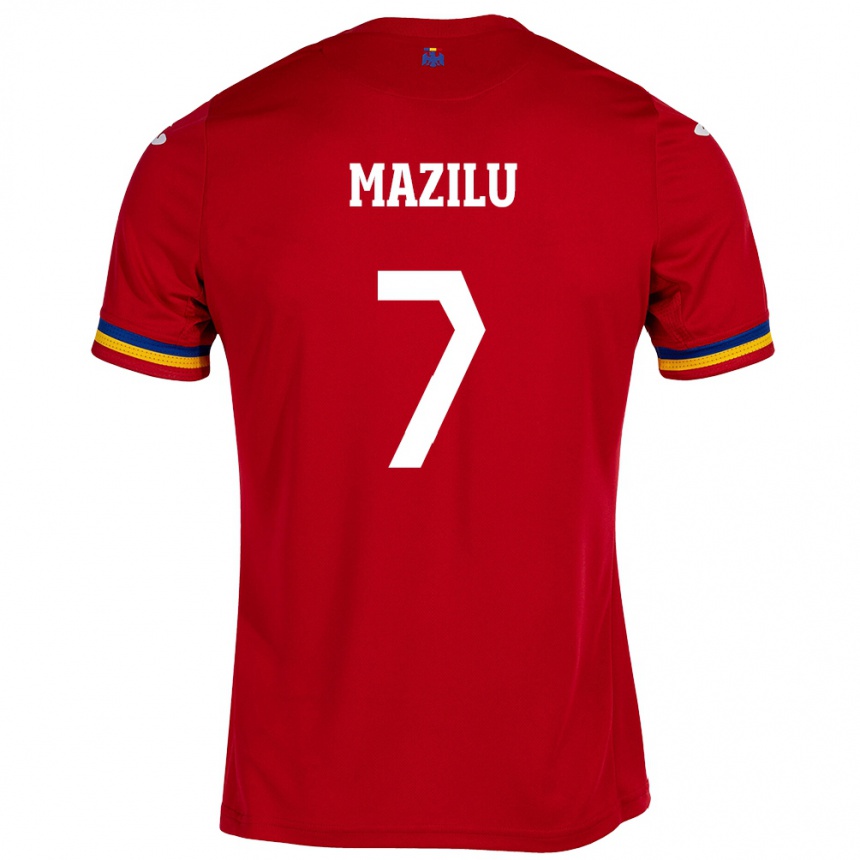Vaikiškas Rumunija Adrian Mazilu #7 Raudona Išvykos Marškinėliai 24-26 T-Shirt