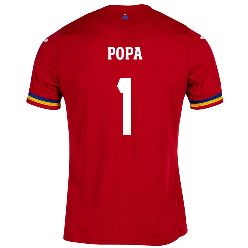 Vaikiškas Rumunija Robert Popa #1 Raudona Išvykos Marškinėliai 24-26 T-Shirt