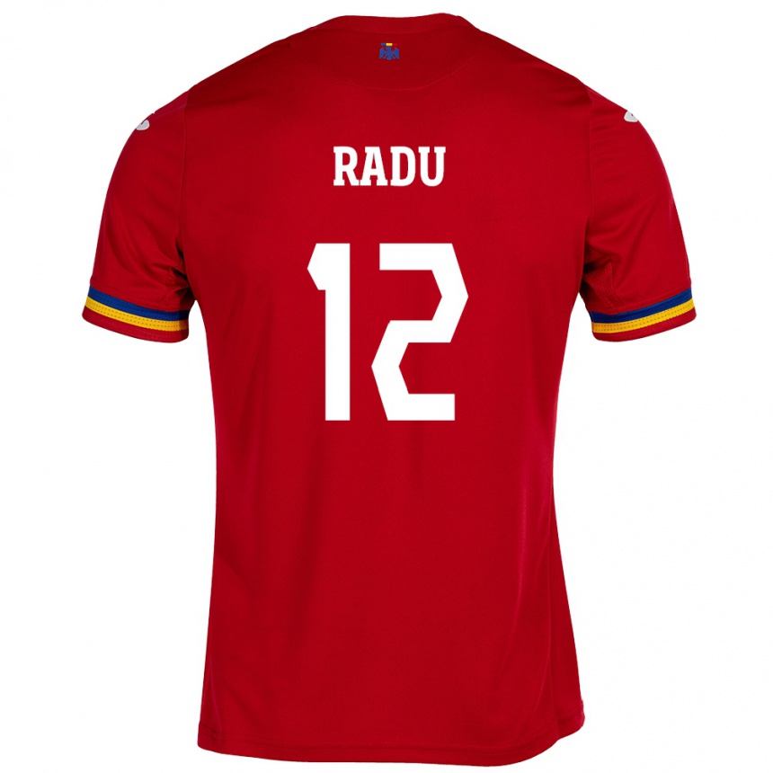 Vaikiškas Rumunija Riccardo Radu #12 Raudona Išvykos Marškinėliai 24-26 T-Shirt