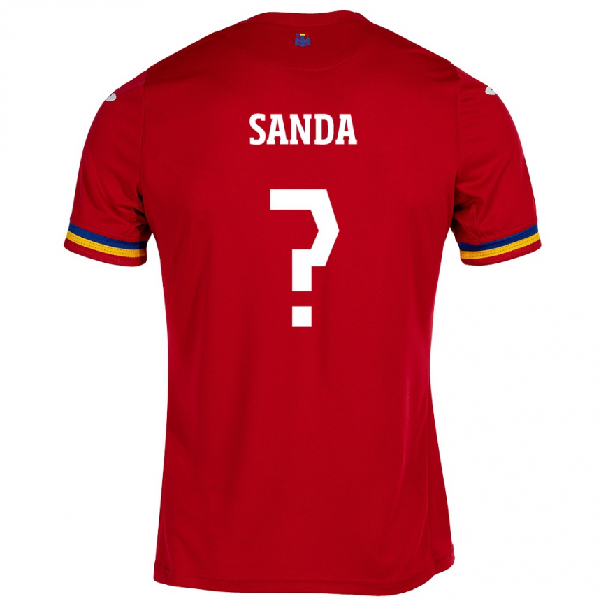 Vaikiškas Rumunija Gabriel Sanda #0 Raudona Išvykos Marškinėliai 24-26 T-Shirt