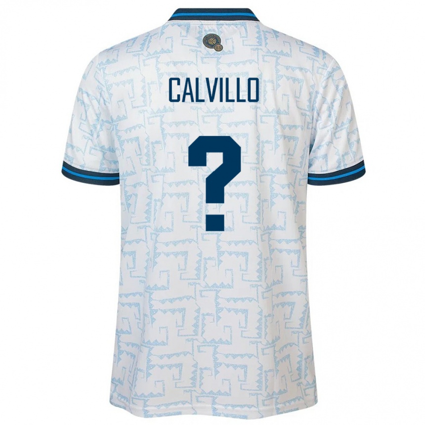 Vaikiškas Salvadoras Eric Calvillo #0 Baltas Išvykos Marškinėliai 24-26 T-Shirt
