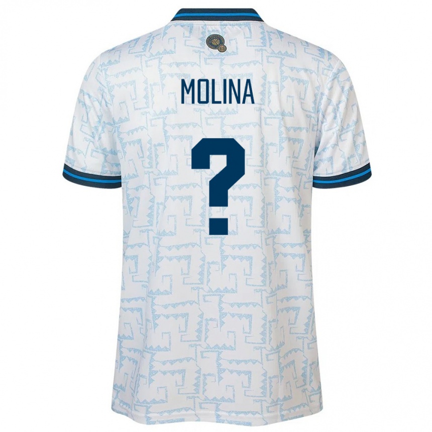 Vaikiškas Salvadoras William Molina #0 Baltas Išvykos Marškinėliai 24-26 T-Shirt