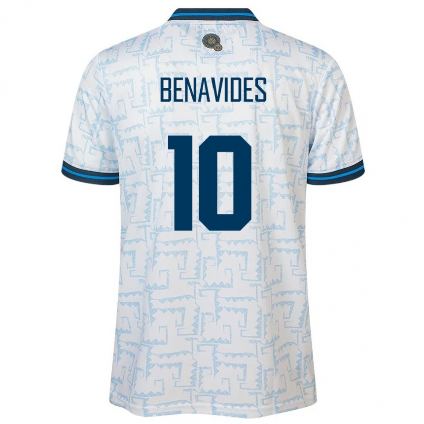 Vaikiškas Salvadoras Matthew Benavides #10 Baltas Išvykos Marškinėliai 24-26 T-Shirt