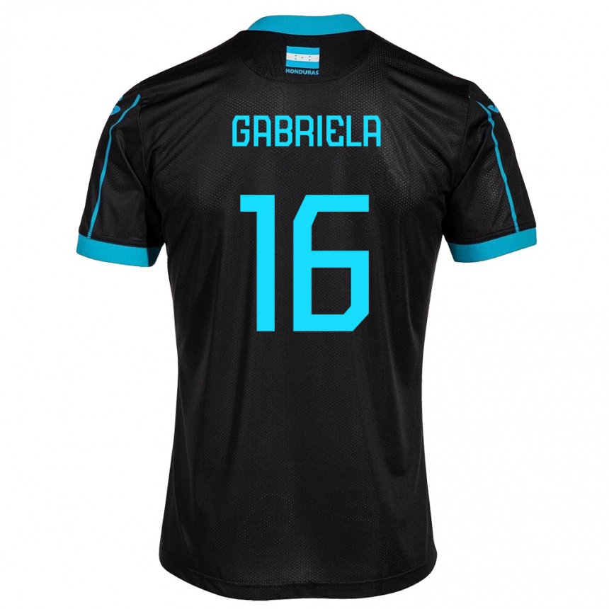 Vaikiškas Hondūras Gabriela García #16 Juoda Išvykos Marškinėliai 24-26 T-Shirt