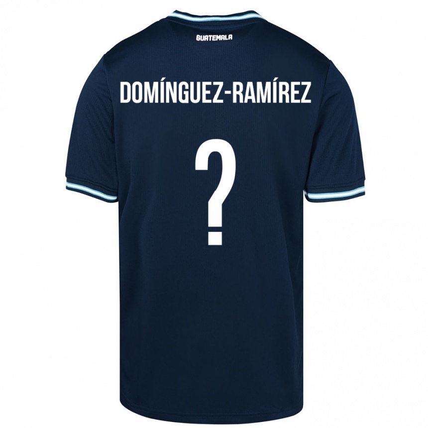 Vaikiškas Gvatemala Marco Domínguez-Ramírez #0 Mėlyna Išvykos Marškinėliai 24-26 T-Shirt