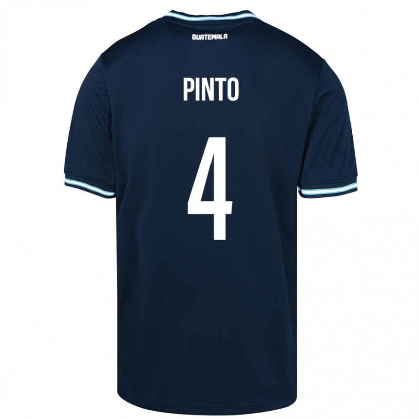 Vaikiškas Gvatemala José Carlos Pinto #4 Mėlyna Išvykos Marškinėliai 24-26 T-Shirt