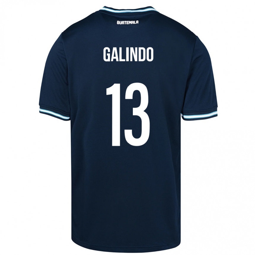 Vaikiškas Gvatemala Alejandro Galindo #13 Mėlyna Išvykos Marškinėliai 24-26 T-Shirt