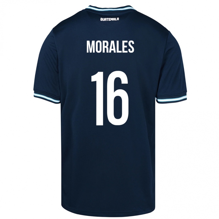 Vaikiškas Gvatemala José Morales #16 Mėlyna Išvykos Marškinėliai 24-26 T-Shirt