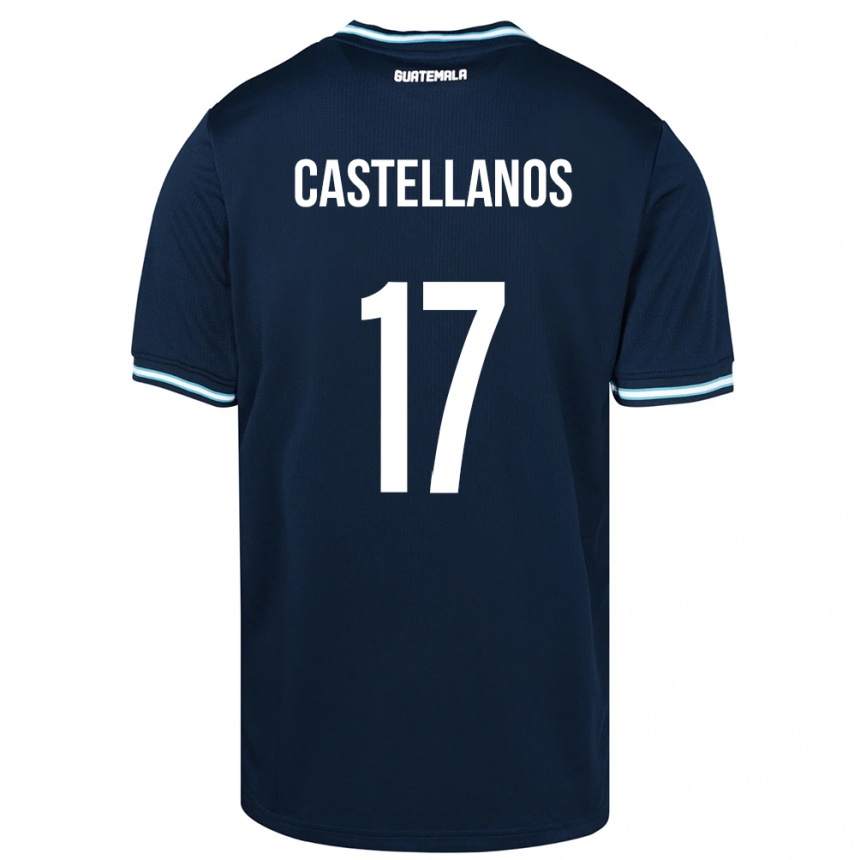 Vaikiškas Gvatemala Óscar Castellanos #17 Mėlyna Išvykos Marškinėliai 24-26 T-Shirt