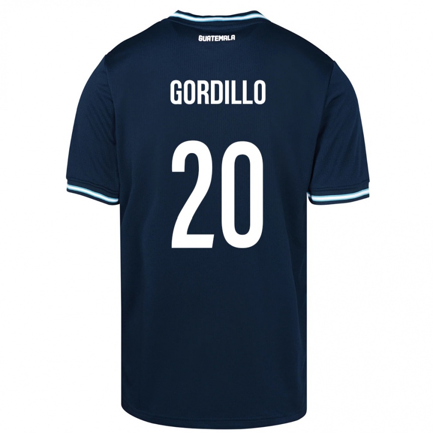 Vaikiškas Gvatemala Gerardo Gordillo #20 Mėlyna Išvykos Marškinėliai 24-26 T-Shirt