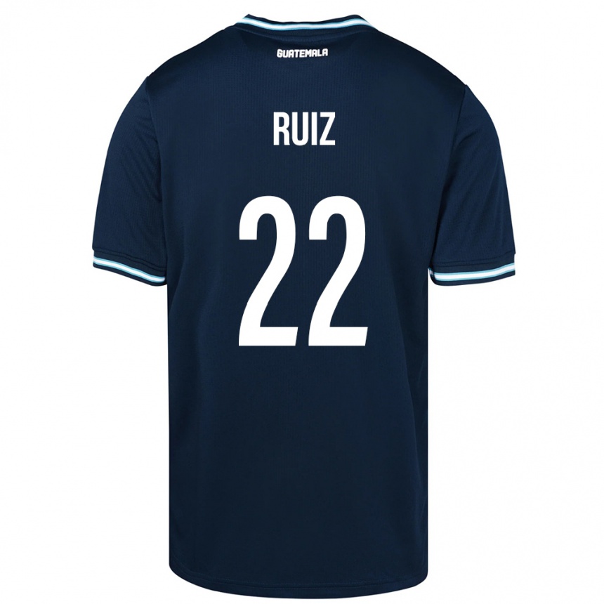Vaikiškas Gvatemala Kevin Ruiz #22 Mėlyna Išvykos Marškinėliai 24-26 T-Shirt
