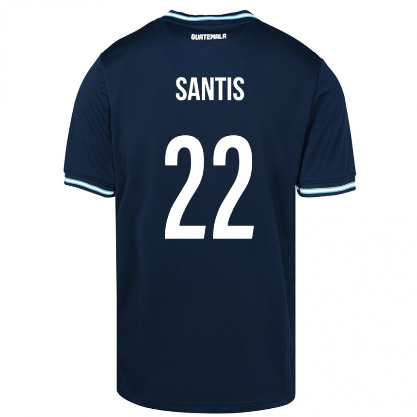 Vaikiškas Gvatemala Diego Santis #22 Mėlyna Išvykos Marškinėliai 24-26 T-Shirt