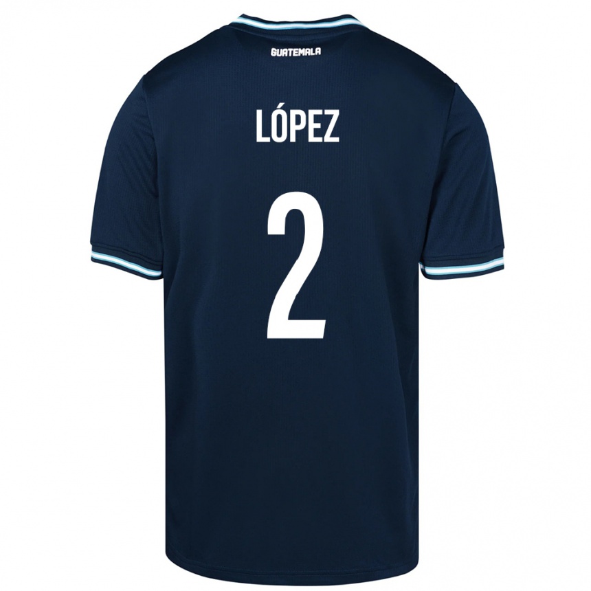 Vaikiškas Gvatemala Francisco López #2 Mėlyna Išvykos Marškinėliai 24-26 T-Shirt