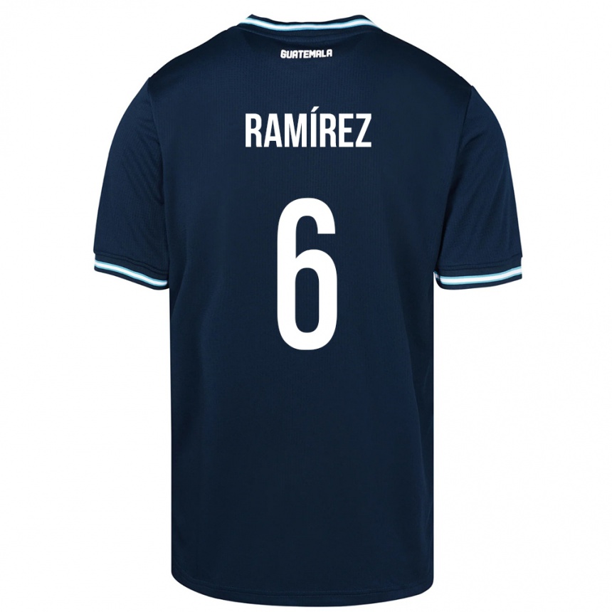 Vaikiškas Gvatemala Kevin Ramírez #6 Mėlyna Išvykos Marškinėliai 24-26 T-Shirt