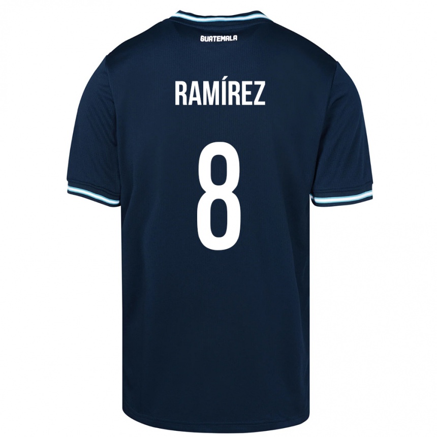 Vaikiškas Gvatemala Dennis Ramírez #8 Mėlyna Išvykos Marškinėliai 24-26 T-Shirt